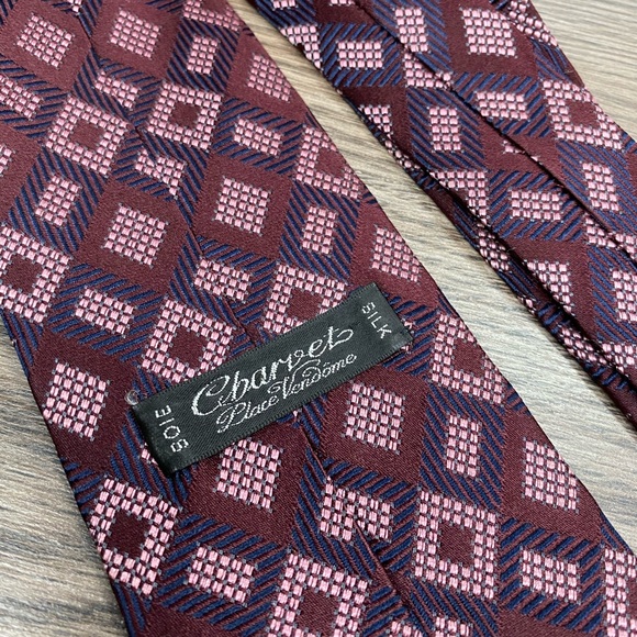 Charvet Other - Charvet Maroon, Pink & Navy Check Tie